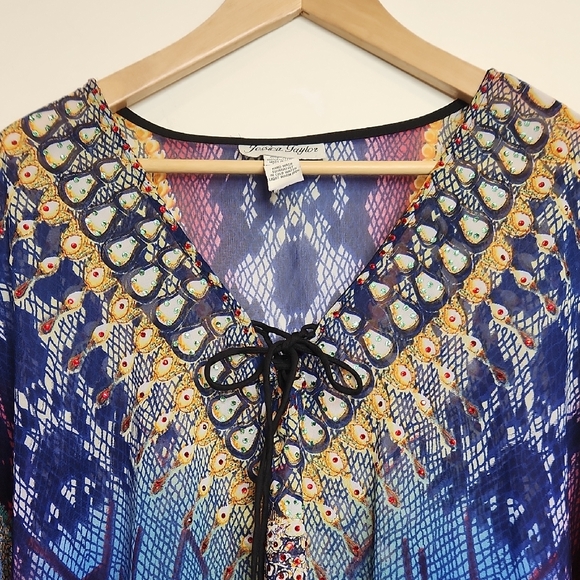 Multicolor Jessica Taylor Beach Cover Up Women's - Picture 3 of 4